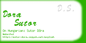dora sutor business card